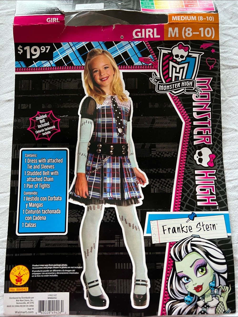 Monster High Frankie Stein Halloween Costume M (10-12)